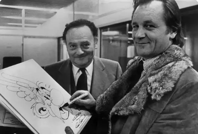 René Goscinny et Albert Uderzo créateur d’Astérix et Obélix