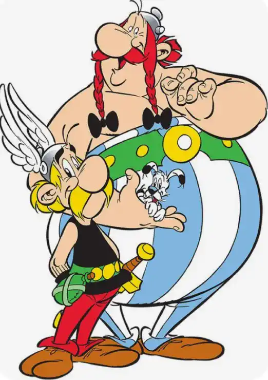 Our two heroes, Asterix and Obelix